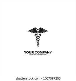 Caduceus, Caduceus logo icon for Medical healthcare conceptual vector illustrations