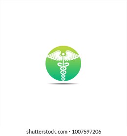 Caduceus, Caduceus logo icon for Medical healthcare conceptual vector illustrations