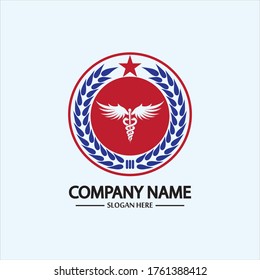 Caduceus, Caduceus logo icon for Medical healthcare conceptual vector illustrations