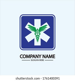 Caduceus, Caduceus logo icon for Medical healthcare conceptual vector illustrations