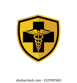 Caduceus Logo. Medical Symbol. Healthy Icon. Vector Illustration.