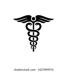 Caduceus Logo. Medical Symbol. Healthy Icon. Vector Illustration.