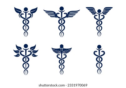 Caduceus Logo. Medical Symbol. Healthy Icon set template