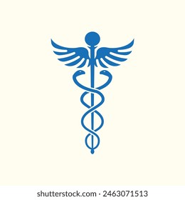 caduceus logo vector for health care