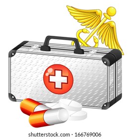 Caduceus and medical case