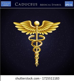 Caduceus Medical Icon/ emblem created in Vector.