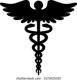 Caduceus Medical Icon/ emblem silhouette