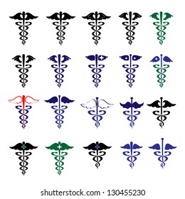 Caduceus - Medical Icons - Isolated On White Background - Vector illustration, Graphic Design Editable For Your Design. Medical Logo