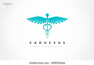 caduceus medical logo vector design