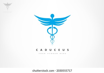 diseño del vector del logotipo médico caduceus