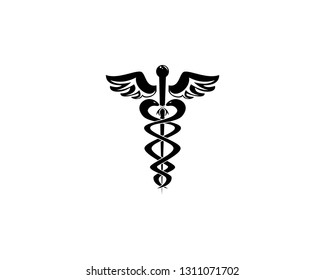 Caduceus medical sign logo