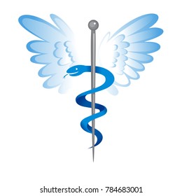 Caduceus Medical Sign Logo