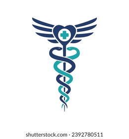 Caduceus - Medical Snake Logo Icon Vector  01