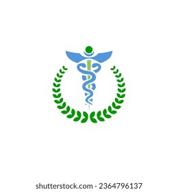 Caduceus medizinische Schlange Vektorsymbol