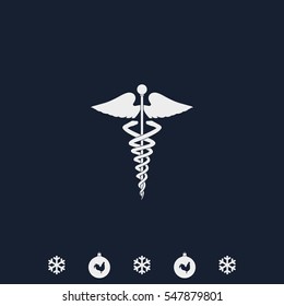 Caduceus medical symbol.