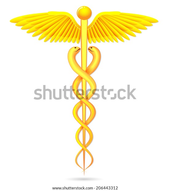 Caduceus Medical Symbol Gold Caduceus Vector Stock Vector (Royalty Free ...