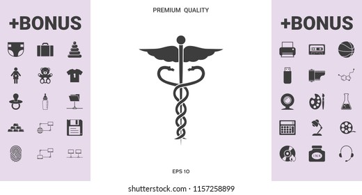 Caduceus medical symbol - graphic elements for your design