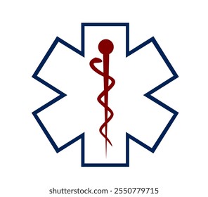 caduceus medical symbol logo Vector 