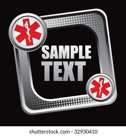 caduceus medical symbol on tilted web icon