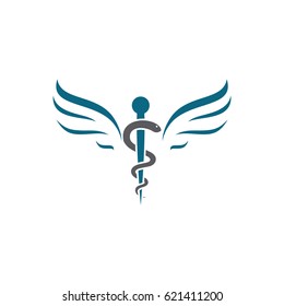 Caduceus medical symbol Vector design