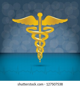 Caduceus medical symbol vector illustration.eps10