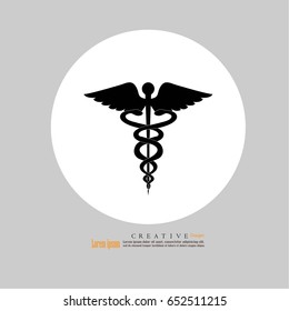 caduceus - medical symbol.vector illustration.