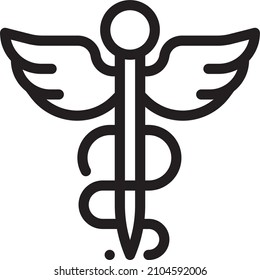 Caduceus Medizin, Vektorsymbol, EPS