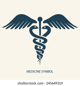 CADUCEUS MEDICINE SYMBOL illustration vector