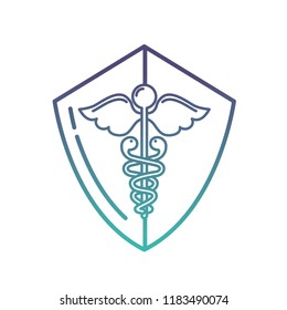 caduceus shield medical healthcare symbol