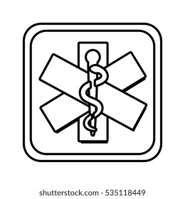 caduceus sign isolated icon