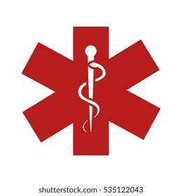 Caduceus Sign Isolated Icon