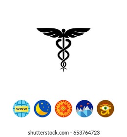 Caduceus Symbol Icon
