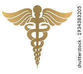 Caduceus Symbol Icon. Medicine Symbol Icon Vector Illustration. Medical Healthcare Sign Isolated On White Background
