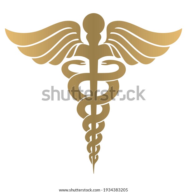 Caduceus\
Symbol Icon. Medicine Symbol Icon Vector Illustration. Medical\
Healthcare Sign Isolated On White\
Background\
