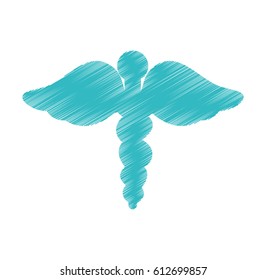 caduceus symbol isolated icon