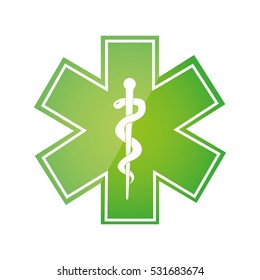 caduceus symbol isolated icon vector illustration design