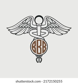 Caduceus Symbol Monogram SVG Bundle Cut File, Caduceus Symbol With Stethoscope Svg,