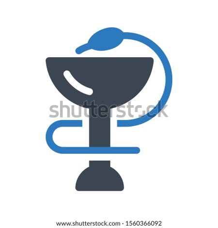 caduceus vector glyph colour icon 