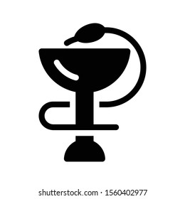 caduceus vector glyph flat icon 