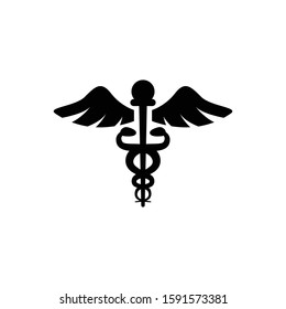 Caduceus vector icon. Editable symbol illustration.