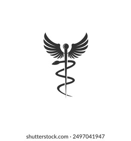 Caduceus iconos vectoriales. Símbolo médico de Caduceo. Símbolos del Vector de medicina. Adecuado para su necesidad de diseño, logotipo, ilustración, animación, etc.
