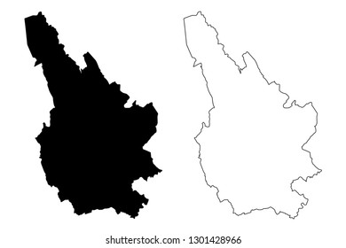 Caerphilly (United Kingdom, Wales, Cymru, Principal areas of Wales) map vector illustration, scribble sketch Caerphilly County Borough map