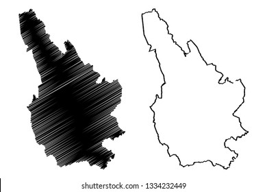 Caerphilly (United Kingdom, Wales, Cymru, Principal areas of Wales) map vector illustration, scribble sketch Caerphilly County Borough map