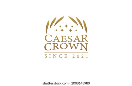 Caesar Crown simple elegant  typography logo design inspiration