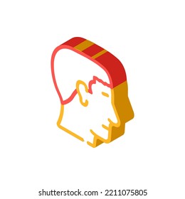 caesar hairstyle male isometric icon vector. caesar hairstyle male sign. isolated symbol illustration