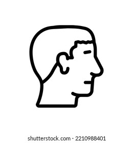 caesar hairstyle male line icon vector. caesar hairstyle male sign. isolated contour symbol black illustration