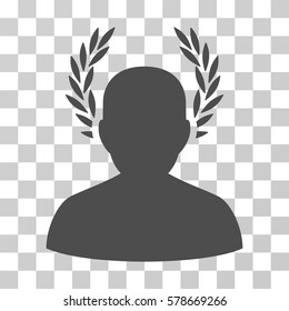 Caesar icon. Vector illustration style is flat iconic symbol, gray color, transparent background. Designed for web and software interfaces.