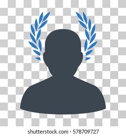 Caesar icon. Vector illustration style is flat iconic bicolor symbol, smooth blue colors, transparent background. Designed for web and software interfaces.