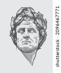 Caesar Julius Roman Empire vector illustration