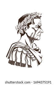 Caesar Julius Roman Empire vector illustration